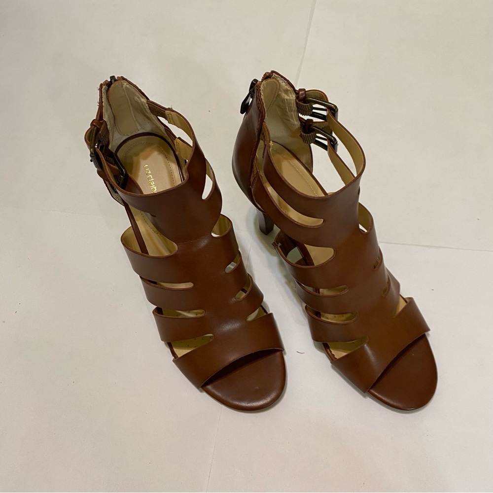 Liz Claiborne Chestnut Strappy Heels